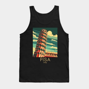 A Vintage Travel Illustration of Pisa - Italy Tank Top